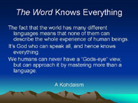 The Word Knows Everything