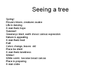 Seeing a tree