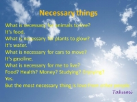 Necessary things